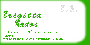 brigitta mados business card